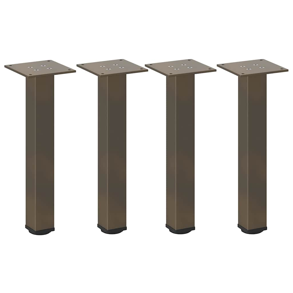 Pieds de table basse acier naturel 4 pcs 42-44 cm acier Pieds de table vidaXL