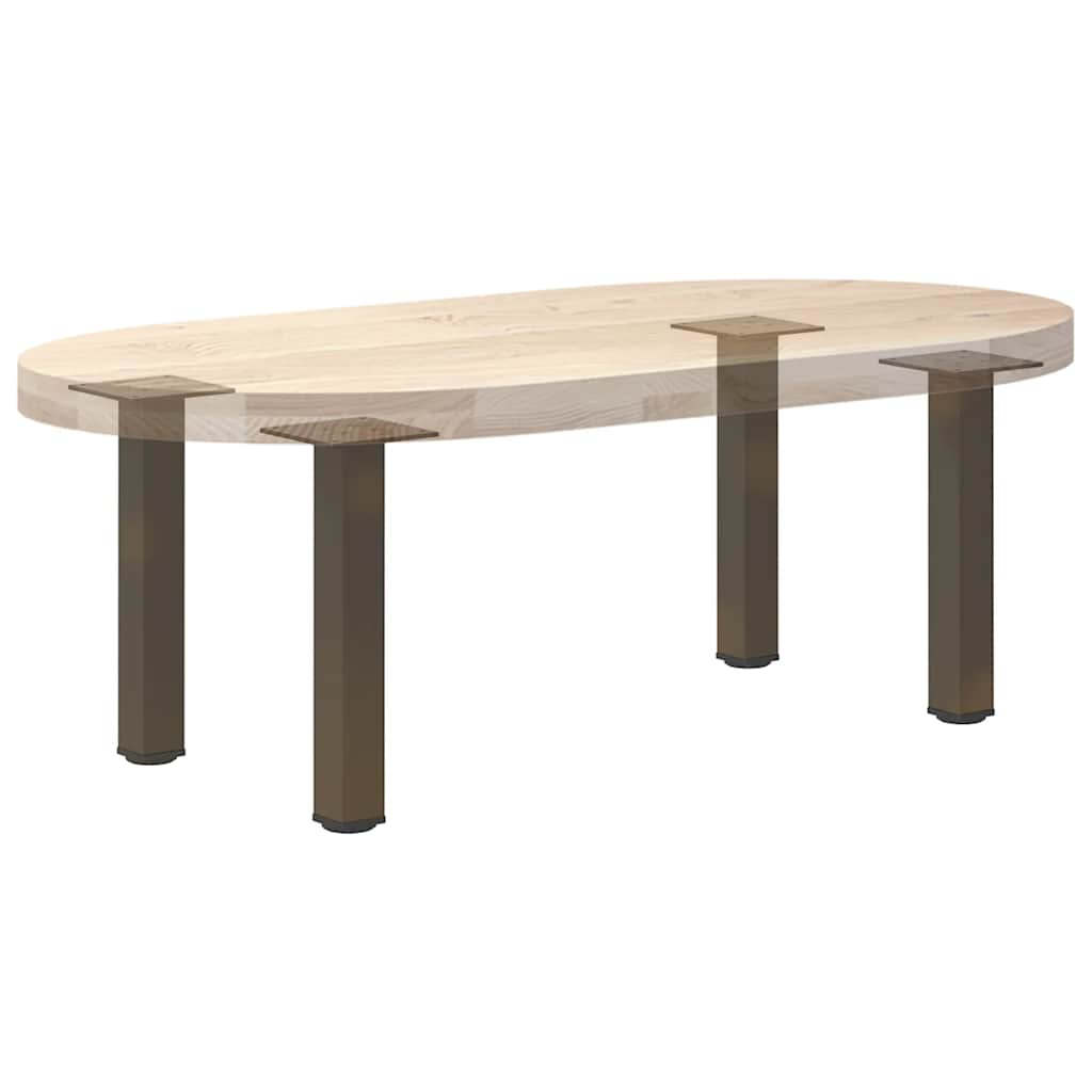 Pieds de table basse acier naturel 4 pcs 42-44 cm acier Pieds de table vidaXL