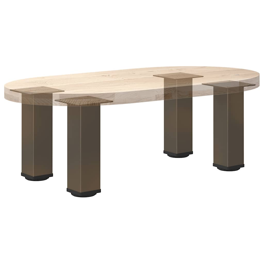 Pieds de table basse acier naturel 4 pcs 42-44 cm acier Pieds de table vidaXL