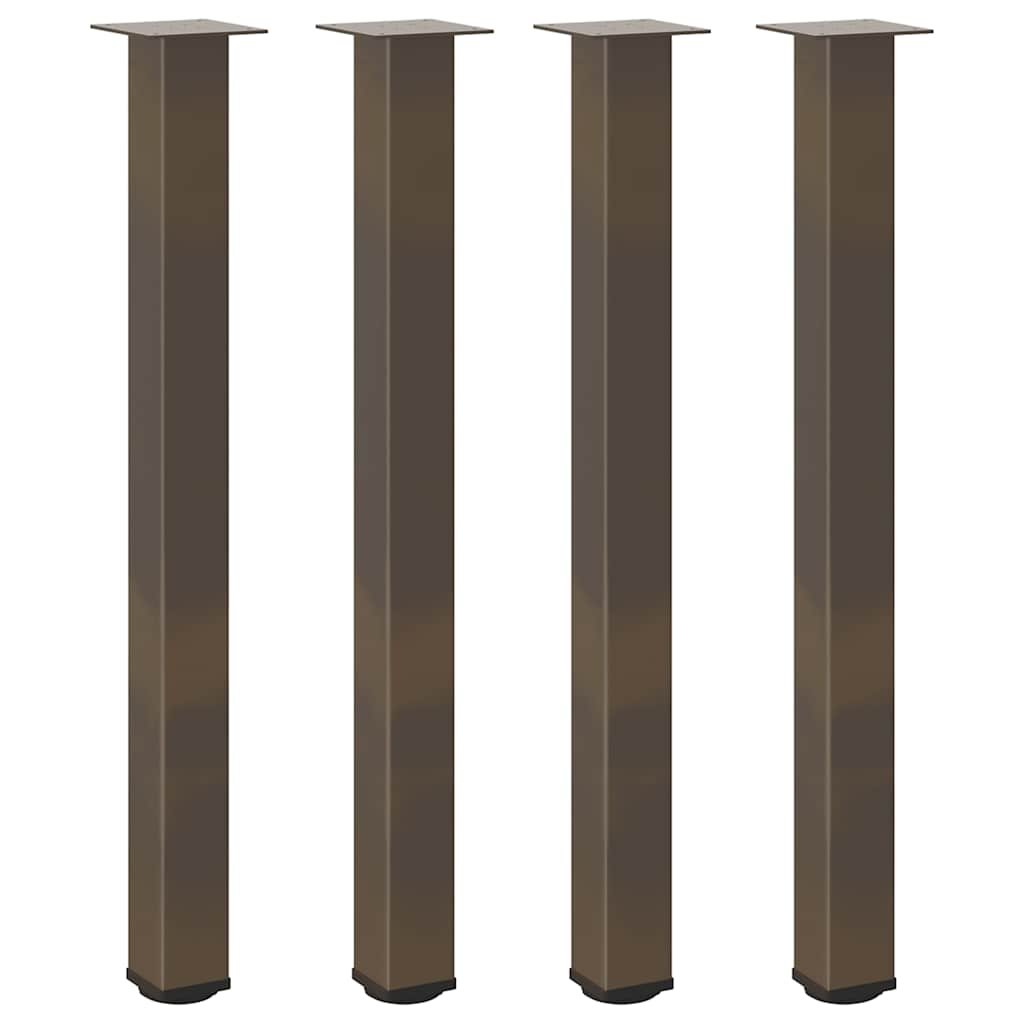 Pieds de table basse acier naturel 4 pcs 90-92 cm acier Pieds de table vidaXL