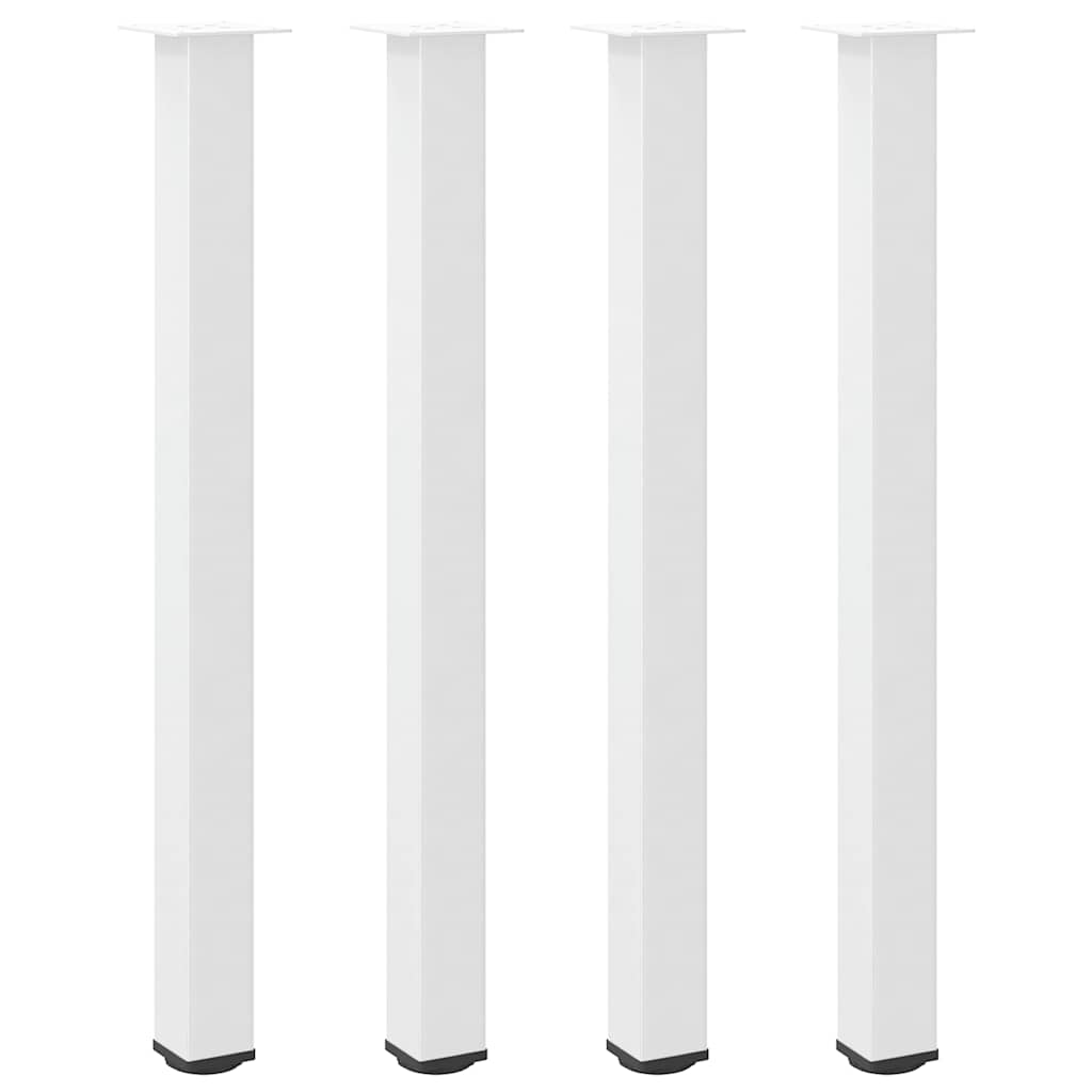 Pieds de table basse blanc 4 pcs 110-112 cm acier Pieds de table vidaXL