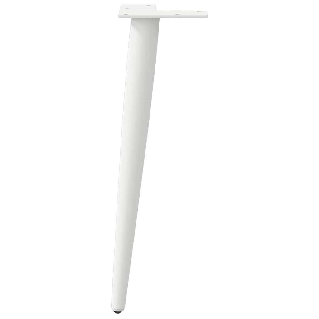 Pieds de table basse forme conique 4 pcs blanc 30-31 cm acier Pieds de table vidaXL   