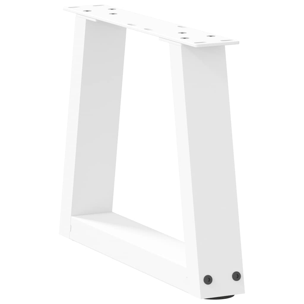 Pieds de table à manger forme V 2pcs blanc 30x(30-31,3)cm acier Pieds de table vidaXL