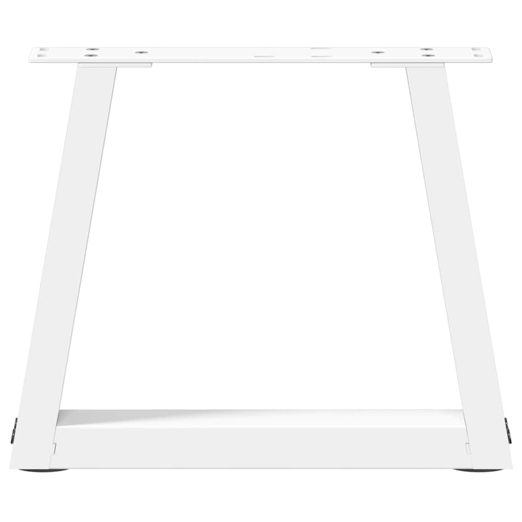 Pieds de table à manger forme V 2pcs blanc 30x(30-31,3)cm acier Pieds de table vidaXL