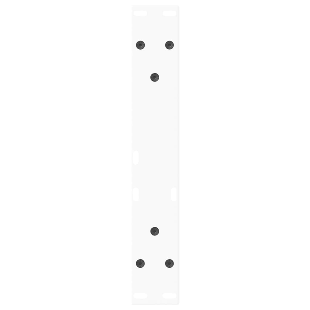 Pieds de table à manger forme V 2pcs blanc 30x(30-31,3)cm acier Pieds de table vidaXL