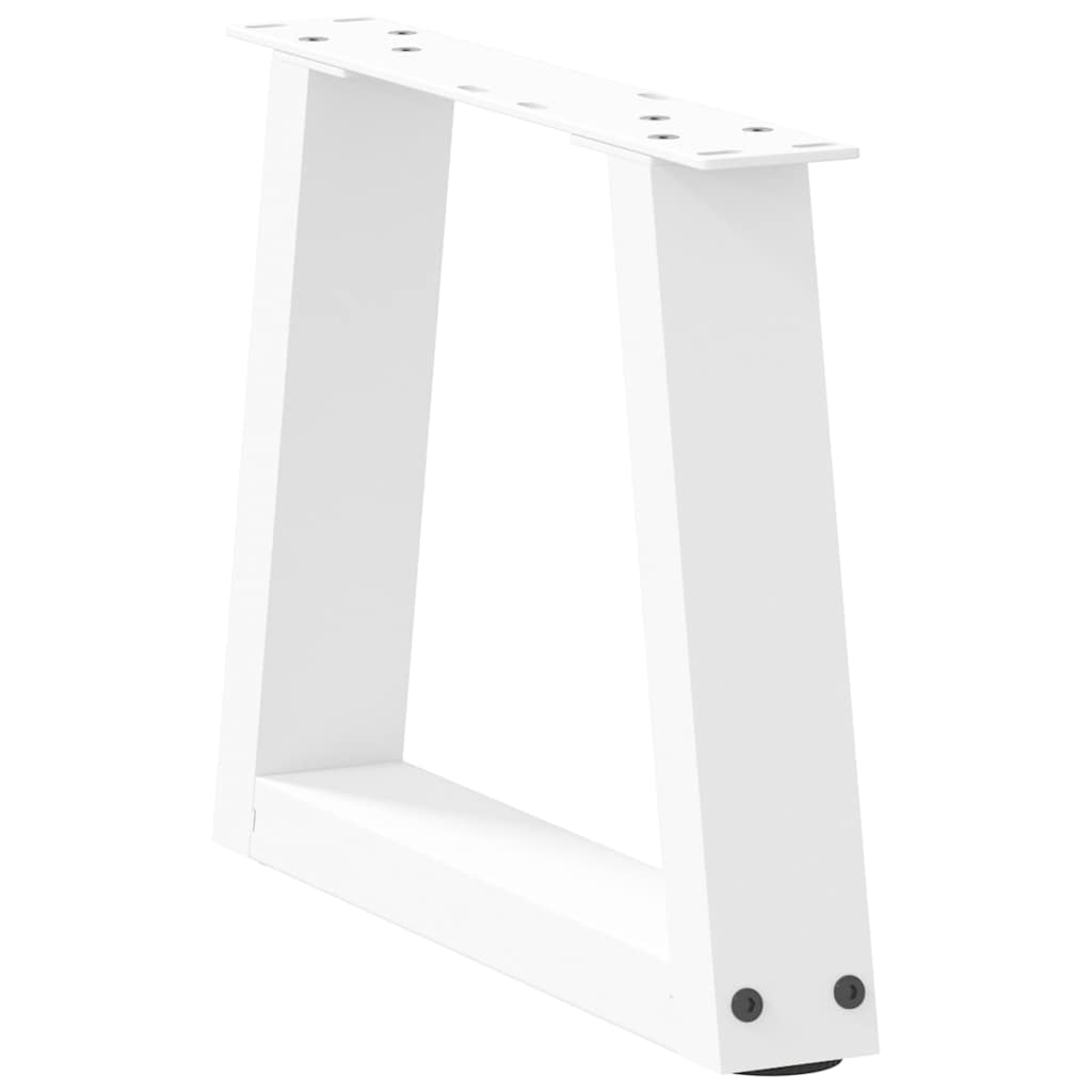 Pieds de table à manger forme V 2pcs blanc 40x(30-31,3)cm acier Pieds de table vidaXL