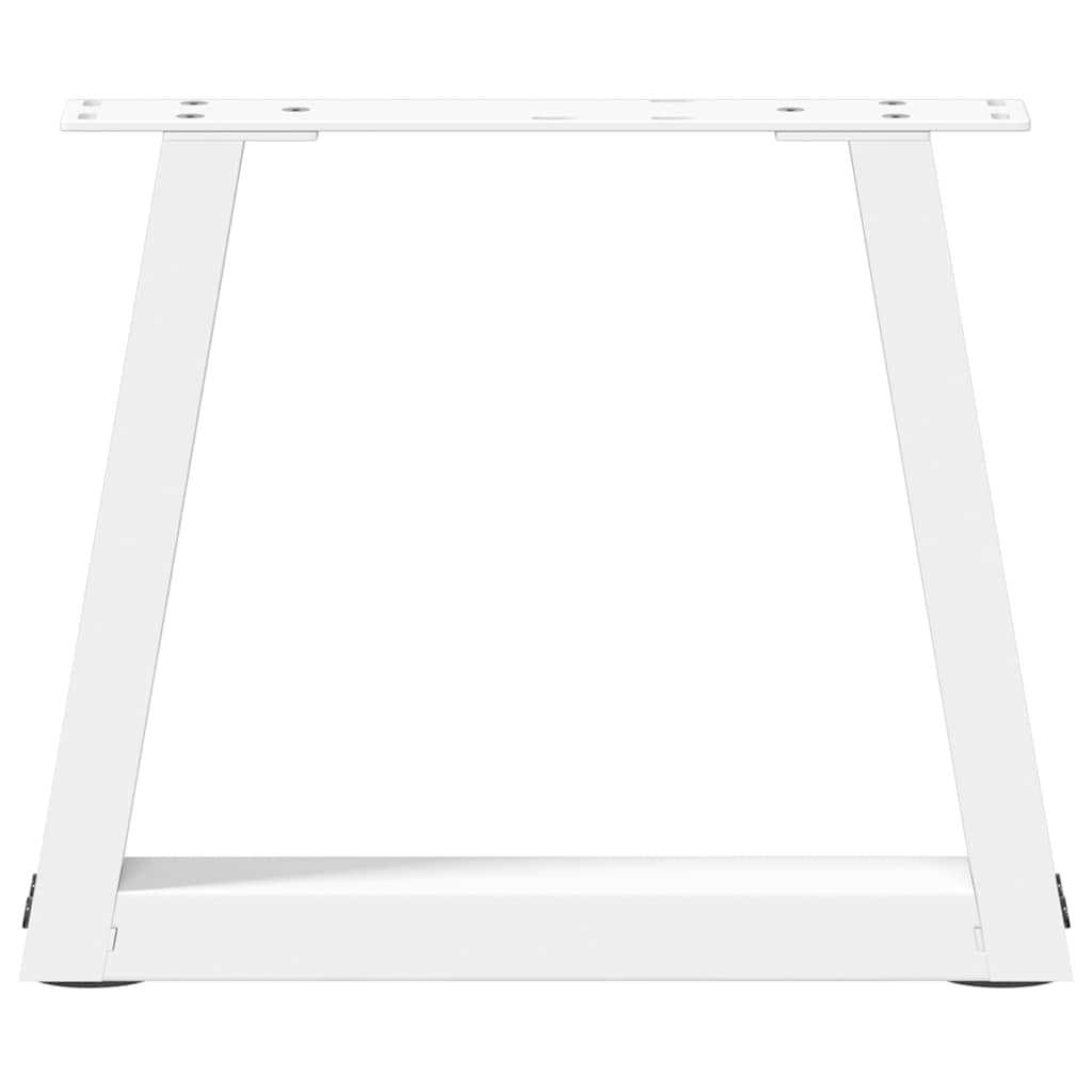 Pieds de table à manger forme V 2pcs blanc 40x(30-31,3)cm acier Pieds de table vidaXL