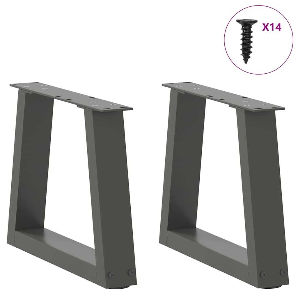 Pieds de table à manger forme V 2 pcs anthracite 40x(30-31,3)cm Pieds de table vidaXL