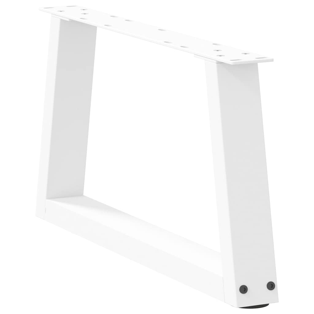 Pieds de table à manger forme V 2pcs blanc 60x(30-31,3)cm acier Pieds de table vidaXL