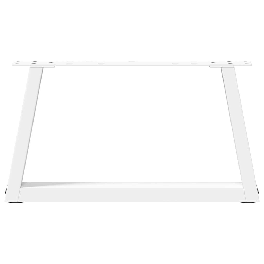 Pieds de table à manger forme V 2pcs blanc 60x(30-31,3)cm acier Pieds de table vidaXL