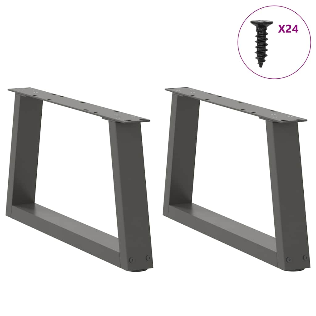 Pieds de table à manger forme V 2 pcs anthracite 60x(30-31,3)cm Pieds de table vidaXL