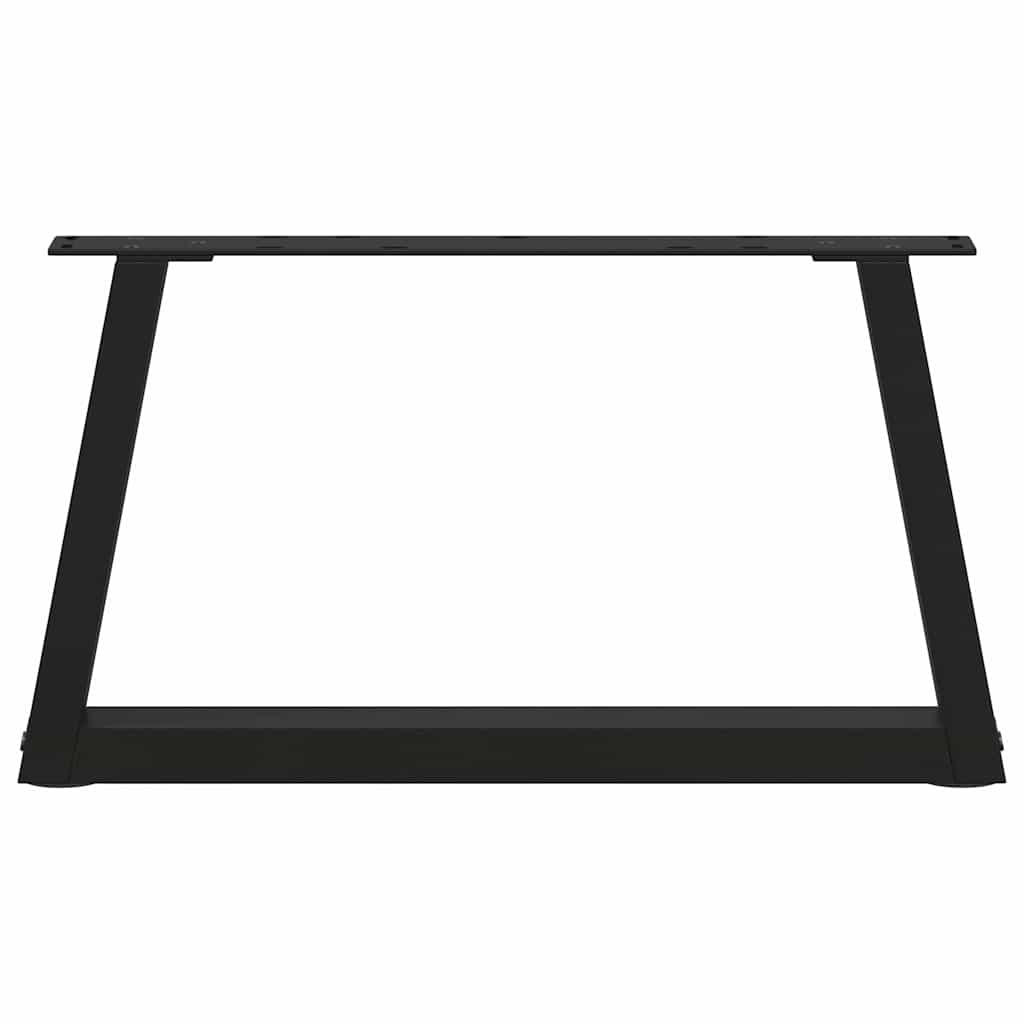 Pieds de table à manger forme V 2 pcs noir 70x(30-31,3)cm acier Pieds de table vidaXL