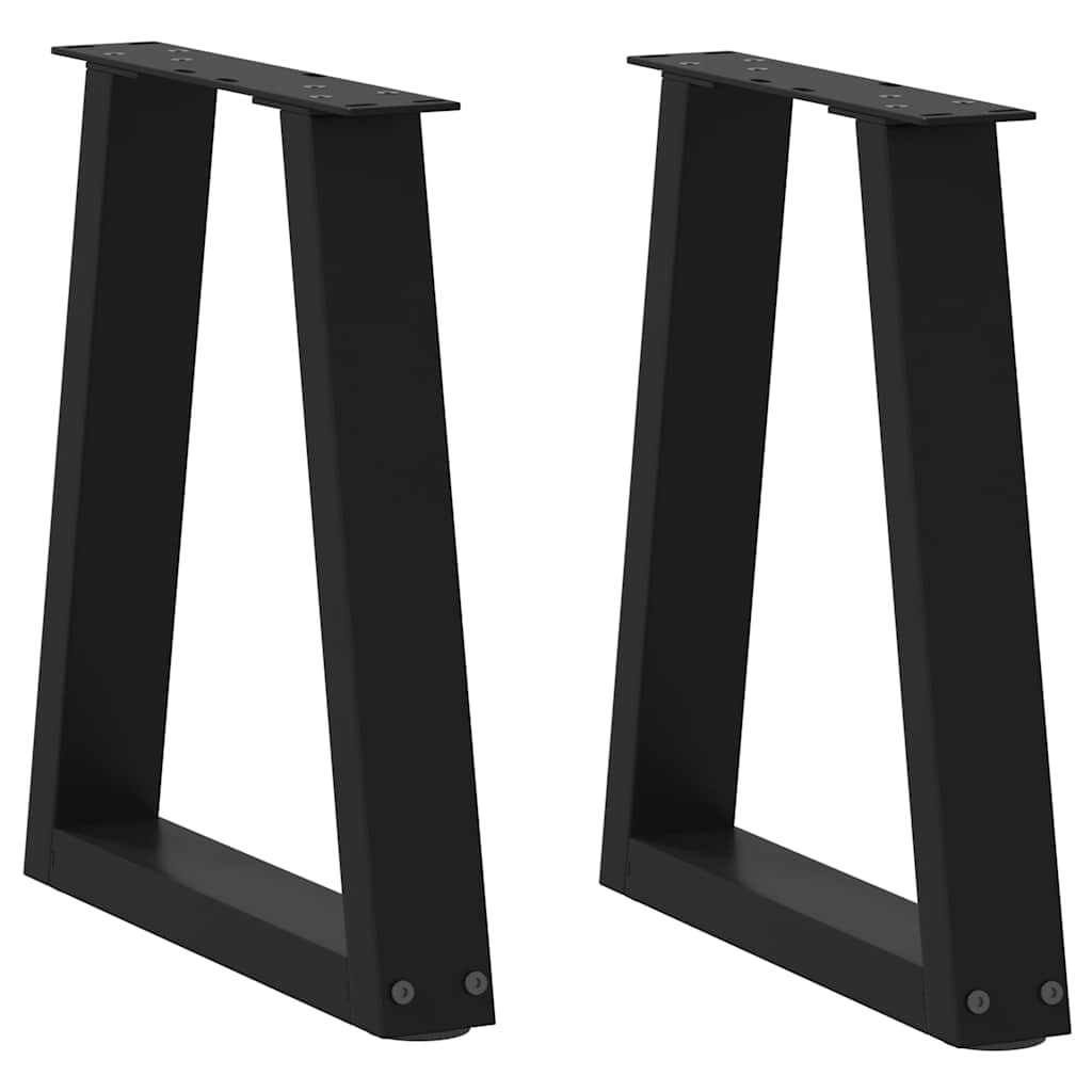 Pieds de table à manger en forme de V 2 pcs noir 28x(42-43,3)cm Pieds de table vidaXL