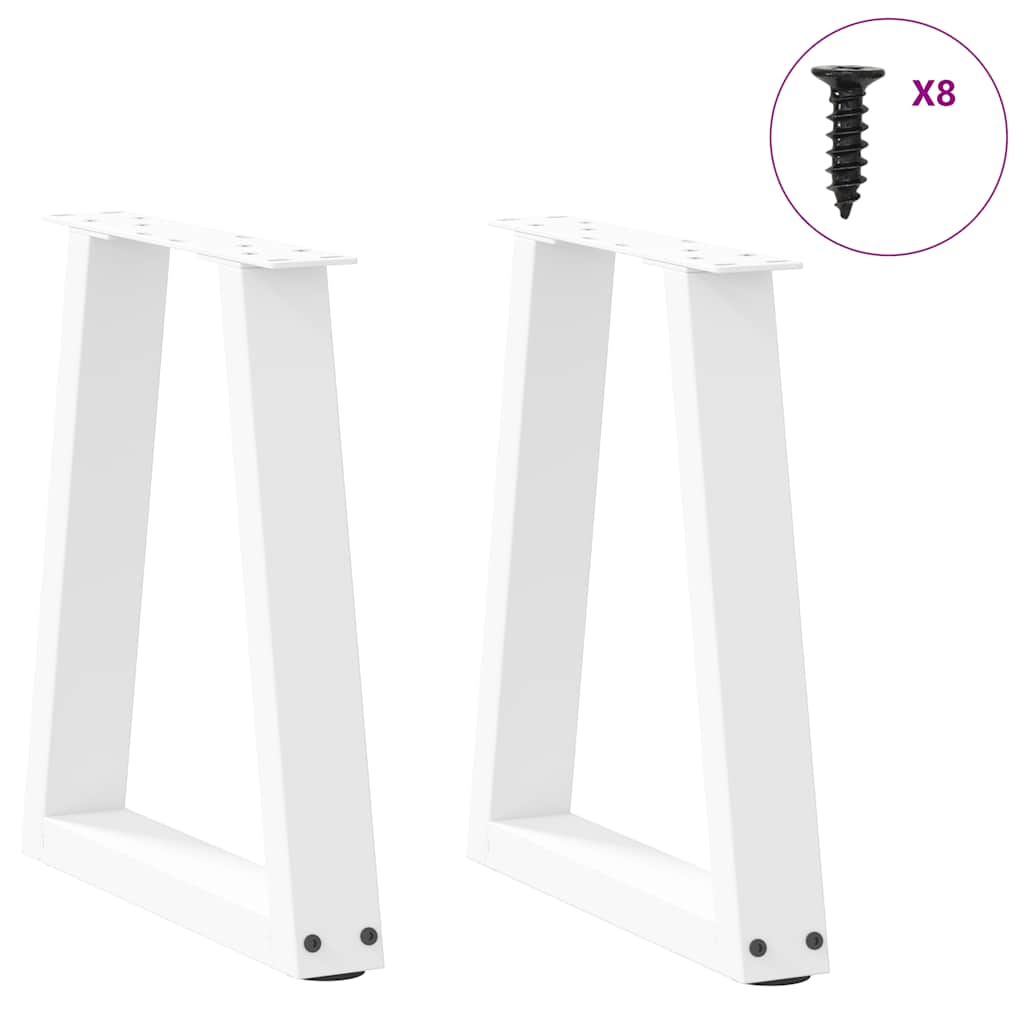 Pieds de table à manger forme de V 2 pcs blanc 28x(42-43,3) cm Pieds de table vidaXL