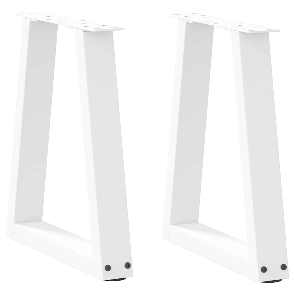 Pieds de table à manger forme de V 2 pcs blanc 38x(42-43,3) cm Pieds de table vidaXL