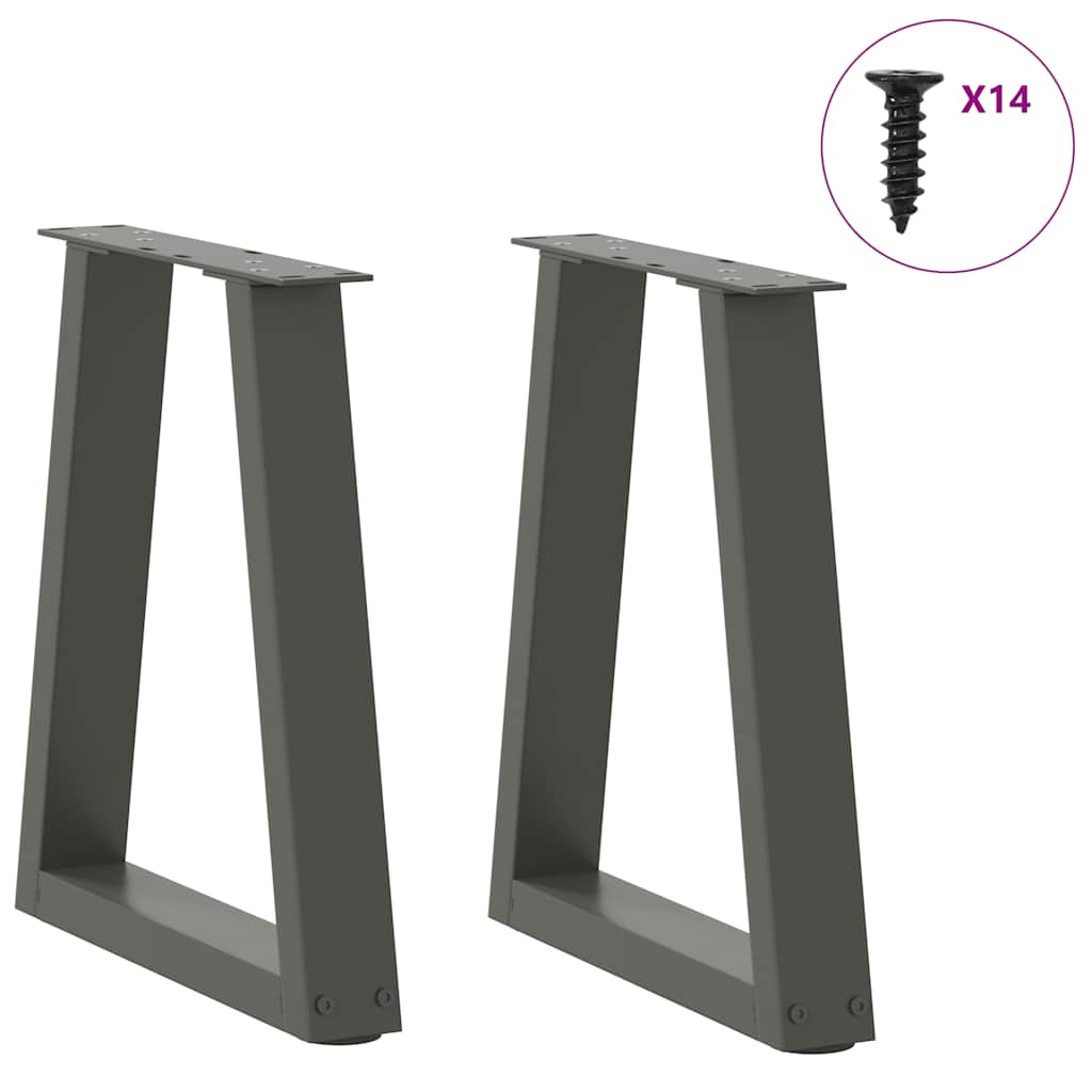 Pieds de table à manger en forme de V 2 pcs anthracite acier Pieds de table vidaXL