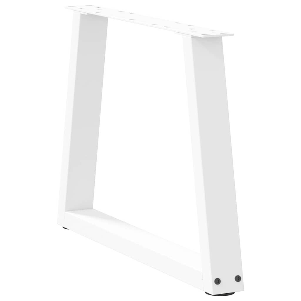 Pieds de table à manger forme V 2pcs blanc 50x(42-43,3)cm acier Pieds de table vidaXL