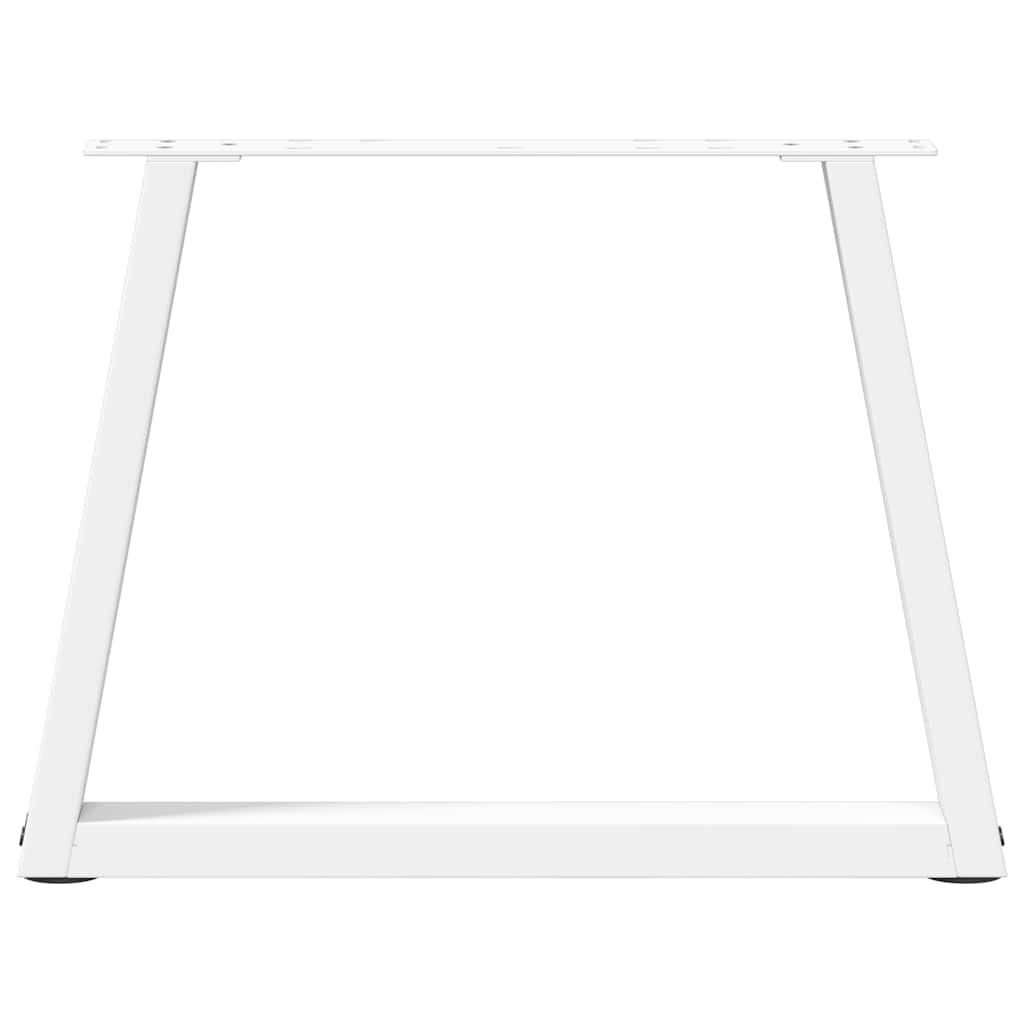 Pieds de table à manger forme V 2pcs blanc 50x(42-43,3)cm acier Pieds de table vidaXL