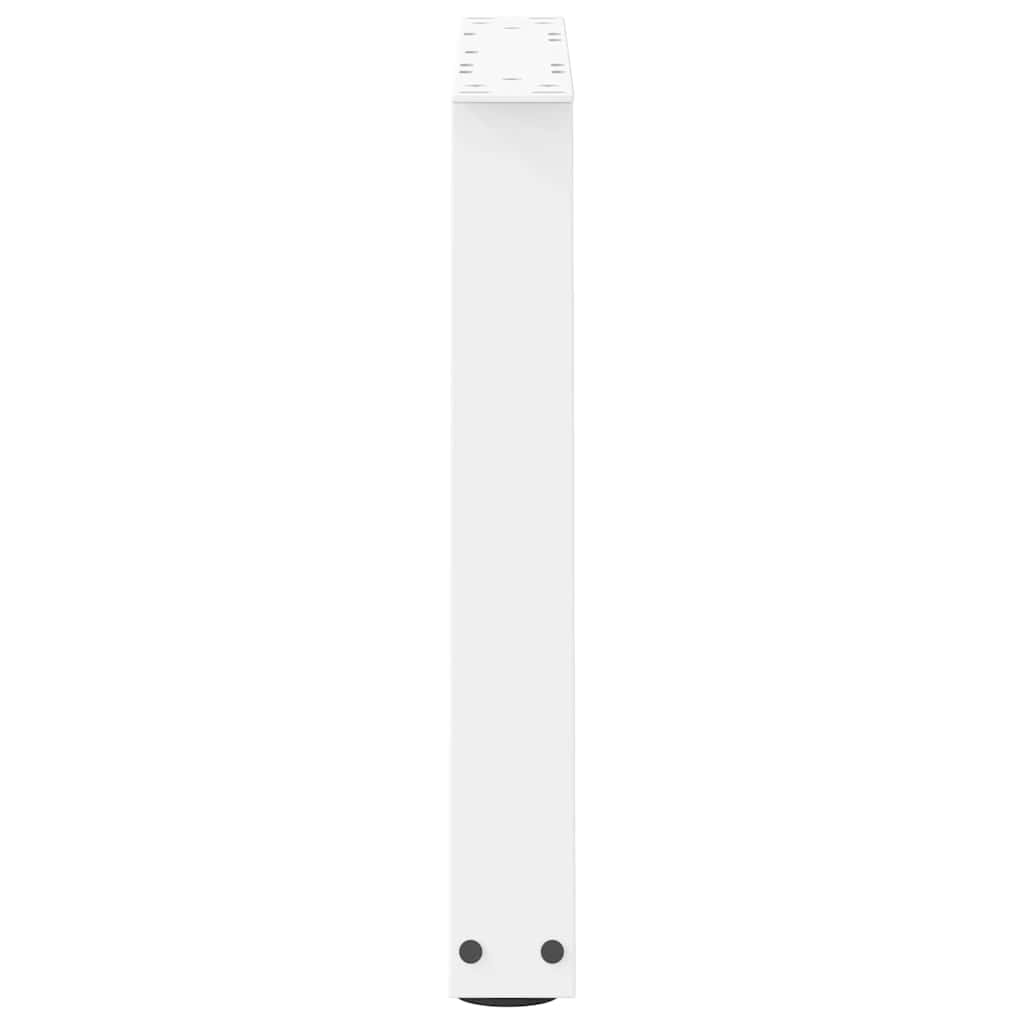 Pieds de table à manger forme V 2pcs blanc 50x(42-43,3)cm acier Pieds de table vidaXL