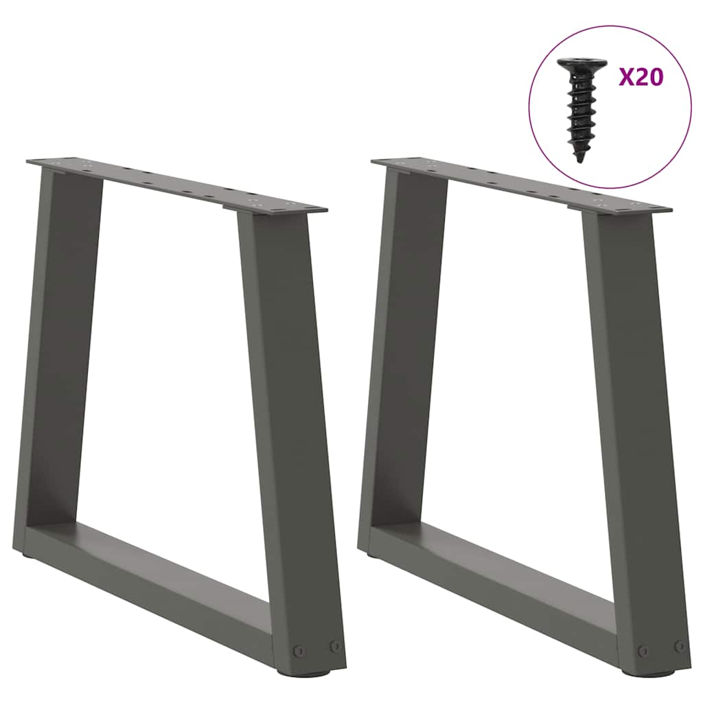 Pieds de table à manger en forme de V 2 pcs anthracite acier Pieds de table vidaXL