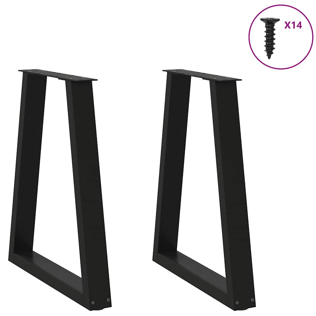 Pieds de table basse forme de V 2 pcs noir 50x(72-73) cm acier Pieds de table vidaXL   