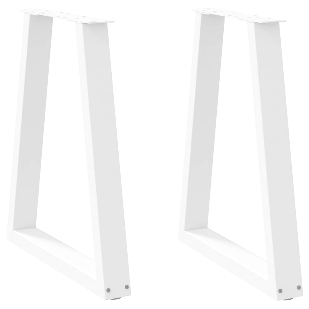 Pieds de table basse forme de V 2 pcs blanc 50x(72-73) cm acier Pieds de table vidaXL   