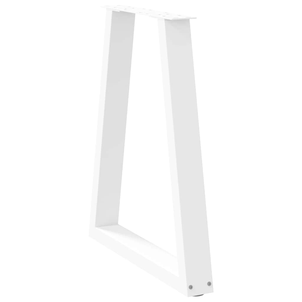 Pieds de table basse forme de V 2 pcs blanc 50x(72-73) cm acier Pieds de table vidaXL   