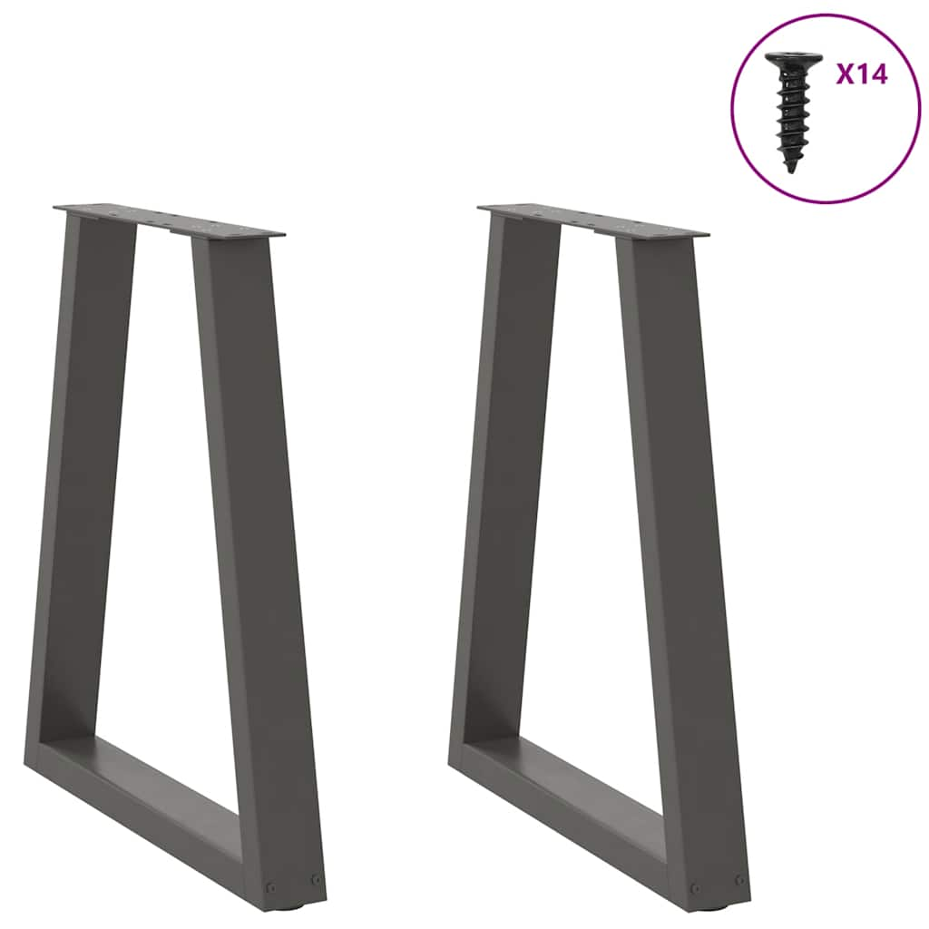 Pieds de table basse forme de V 2 pcs anthracite 50x(72-73) cm Pieds de table vidaXL   