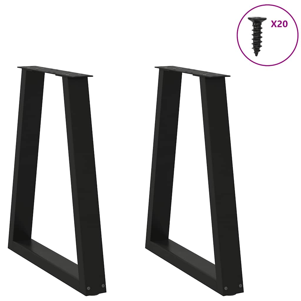 Pieds de table basse forme de V 2 pcs noir 60x(72-73) cm acier Pieds de table vidaXL   