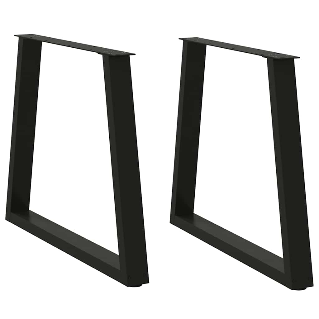 Pieds de table à manger forme V 2 pcs noir 70x(72-73,3)cm acier Pieds de table vidaXL