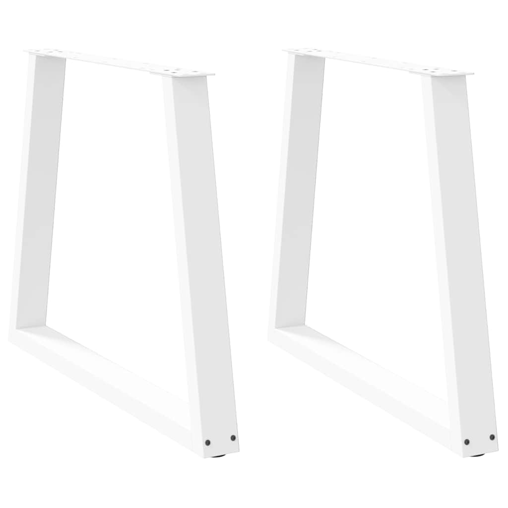 Pieds de table à manger forme V 2pcs blanc 70x(72-73,3)cm acier Pieds de table vidaXL