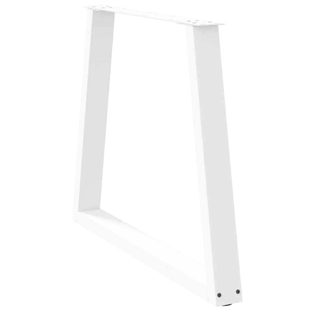 Pieds de table à manger forme V 2pcs blanc 70x(72-73,3)cm acier Pieds de table vidaXL