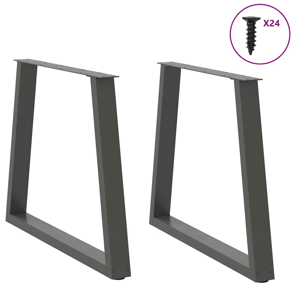 Pieds de table à manger forme V 2 pcs anthracite 70x(72-73,3)cm Pieds de table vidaXL