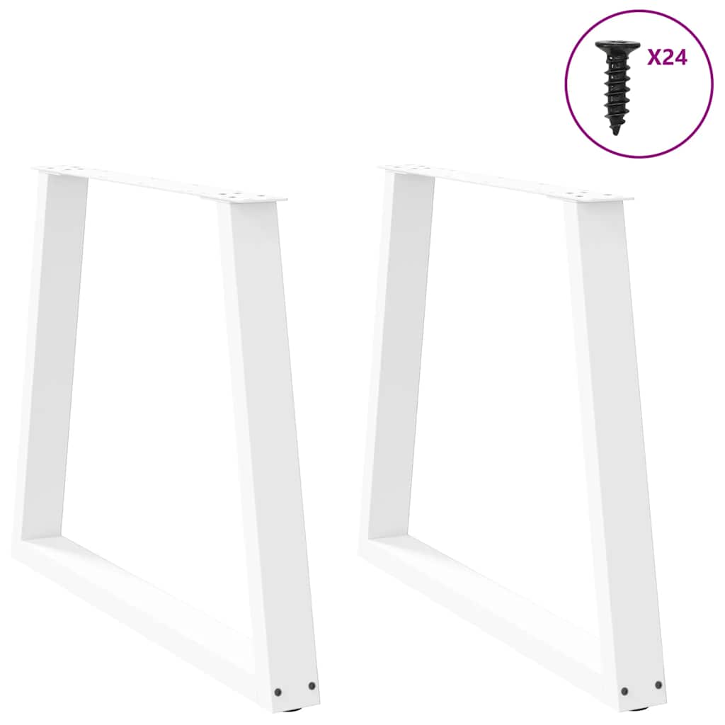 Pieds de table à manger forme de V 2 pcs blanc 80x(72-73,3) cm Pieds de table vidaXL