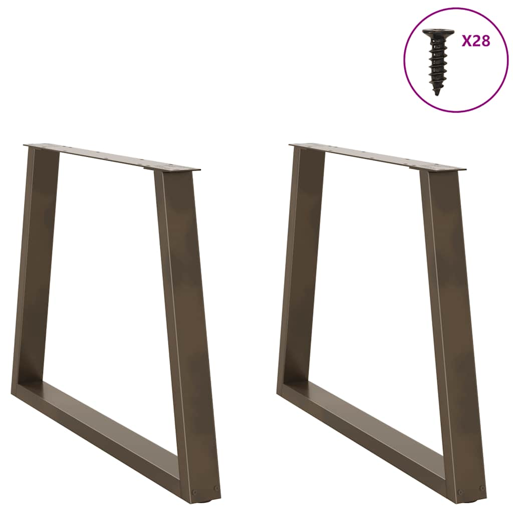 Pieds de table à manger forme de U 2 pcs 90x(72-73,3) cm acier Pieds de table vidaXL