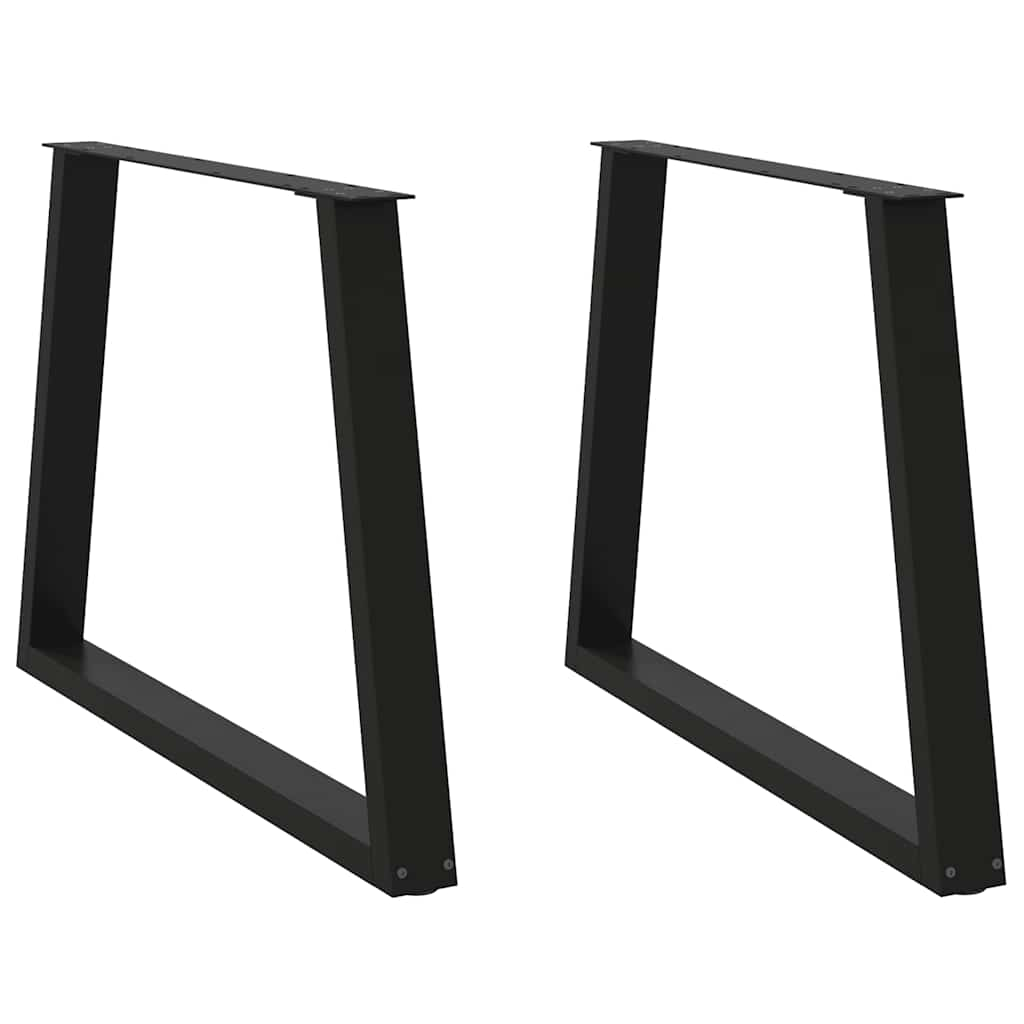 Pieds de table à manger forme de V 2 pcs noir 100x(72-73,3) cm Pieds de table vidaXL