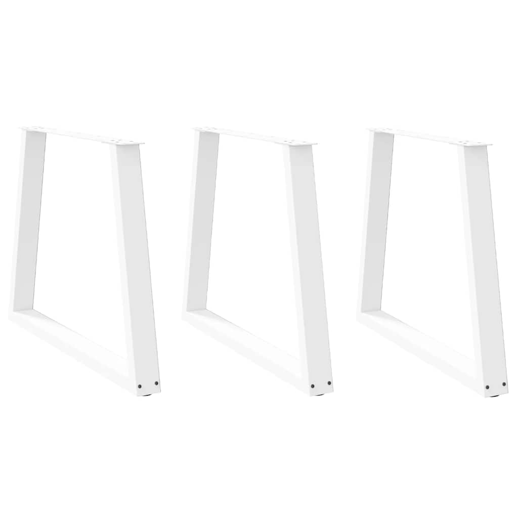 Pieds de table à manger forme de V 3 pcs blanc 70x(72-73,3) cm Pieds de table vidaXL