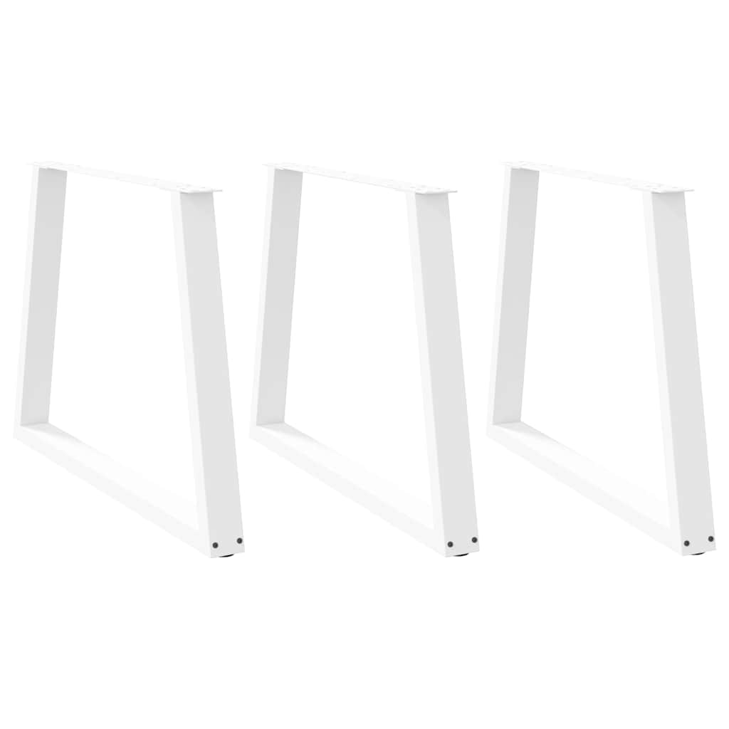 Pieds de table à manger forme de V 3 pcs blanc 90x(72-73,3) cm Pieds de table vidaXL