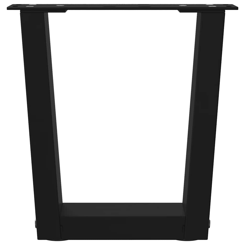 Pieds de table à manger forme V 2 pcs noir 30x(30-31,3)cm acier Pieds de table vidaXL