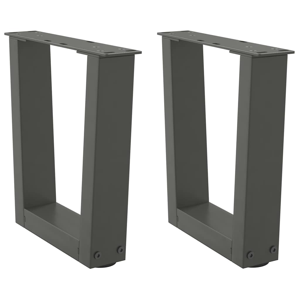 Pieds de table à manger forme V 2 pcs anthracite 40x(30-31,3)cm Pieds de table vidaXL