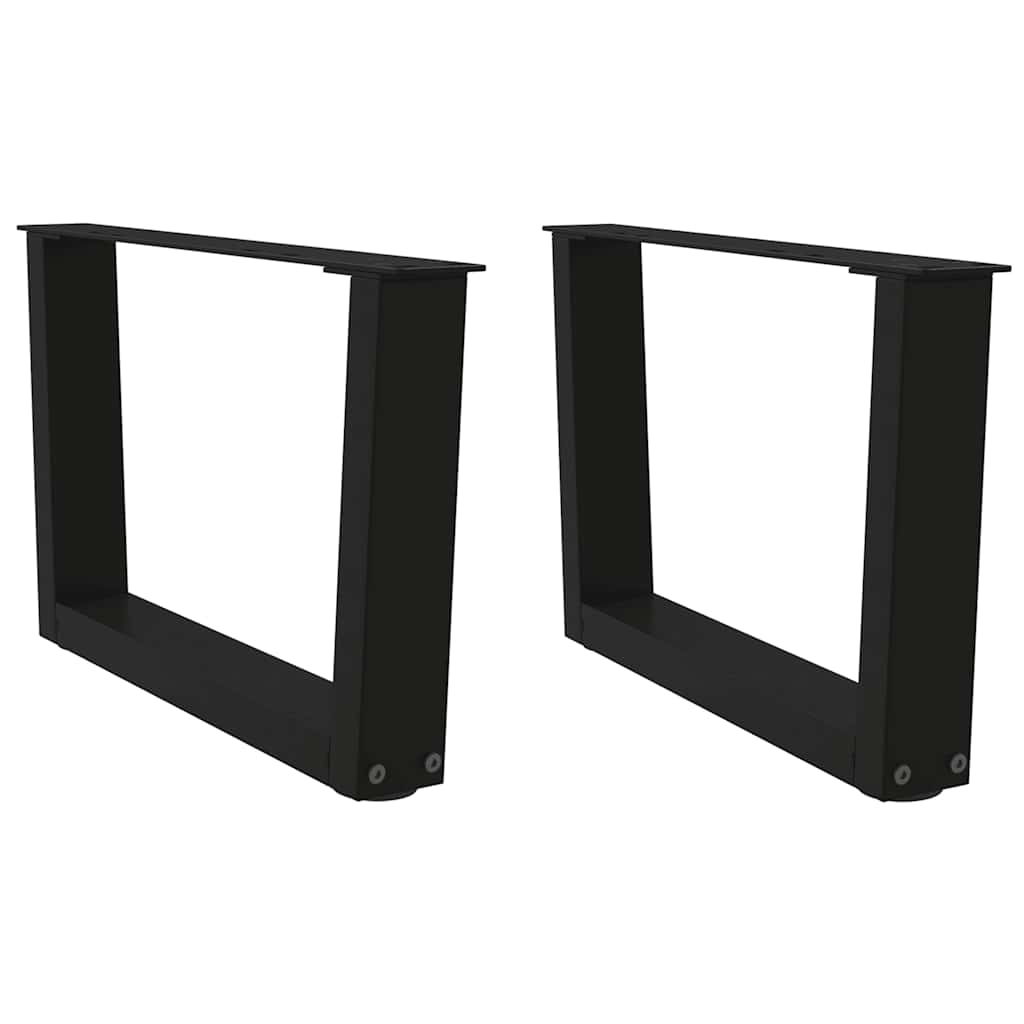 Pieds de table à manger forme V 2 pcs noir 50x(30-31,3)cm acier Pieds de table vidaXL