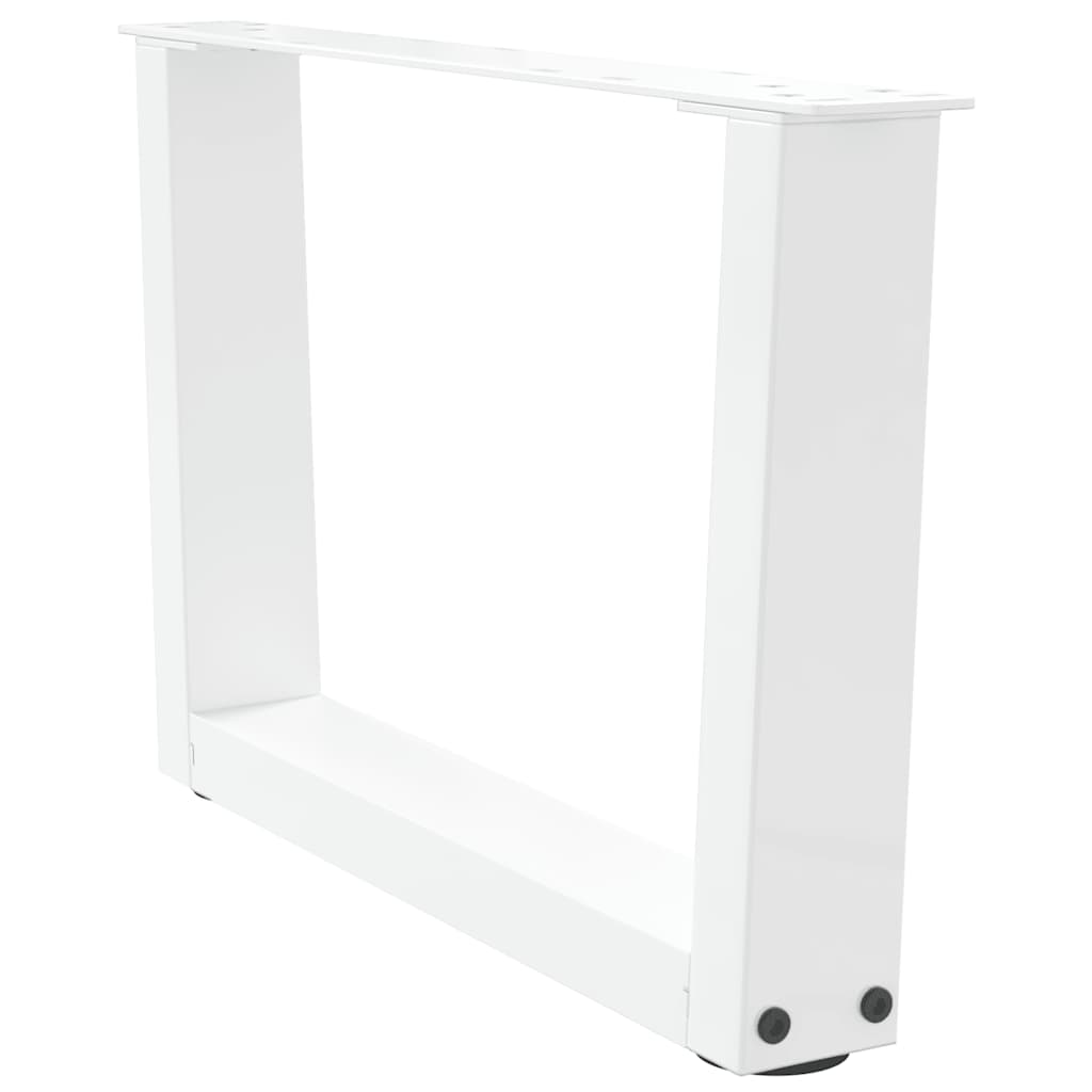 Pieds de table à manger forme V 2pcs blanc 50x(30-31,3)cm acier Pieds de table vidaXL