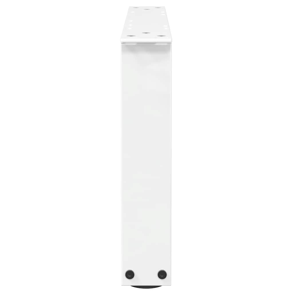 Pieds de table à manger forme V 2pcs blanc 50x(30-31,3)cm acier Pieds de table vidaXL