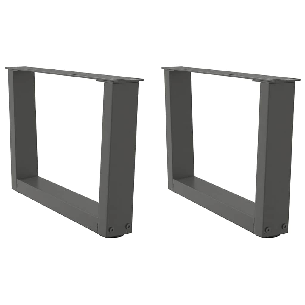 Pieds de table à manger forme V 2 pcs anthracite 50x(30-31,3)cm Pieds de table vidaXL