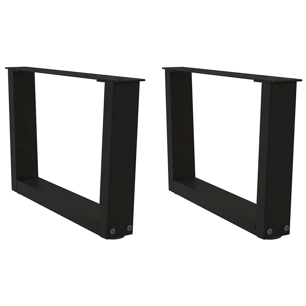 Pieds de table à manger forme V 2 pcs noir 60x(30-31,3)cm acier Pieds de table vidaXL