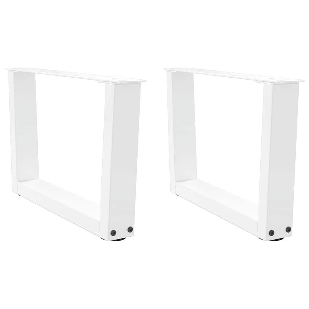 Pieds de table à manger forme V 2pcs blanc 60x(30-31,3)cm acier Pieds de table vidaXL