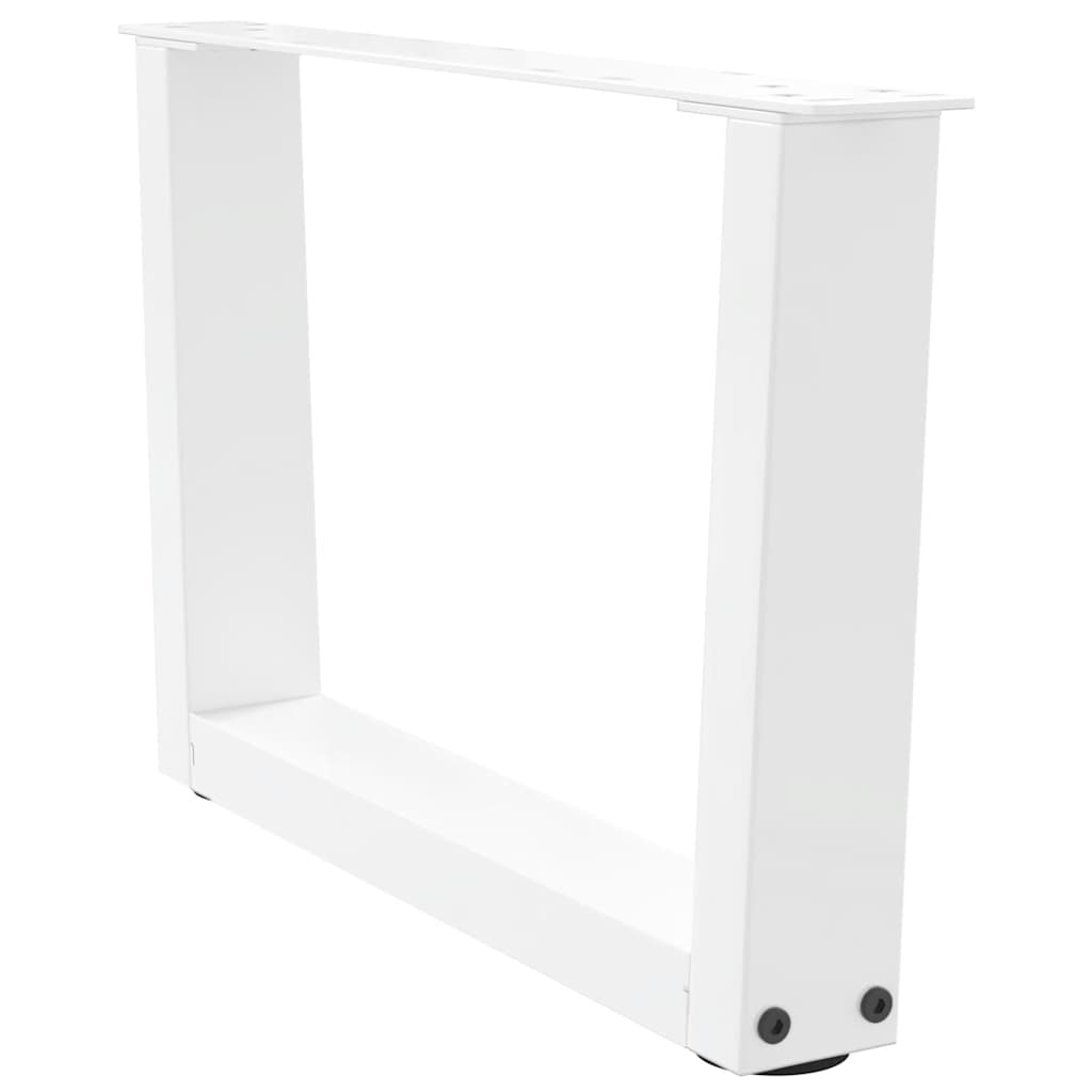 Pieds de table à manger forme V 2pcs blanc 60x(30-31,3)cm acier Pieds de table vidaXL