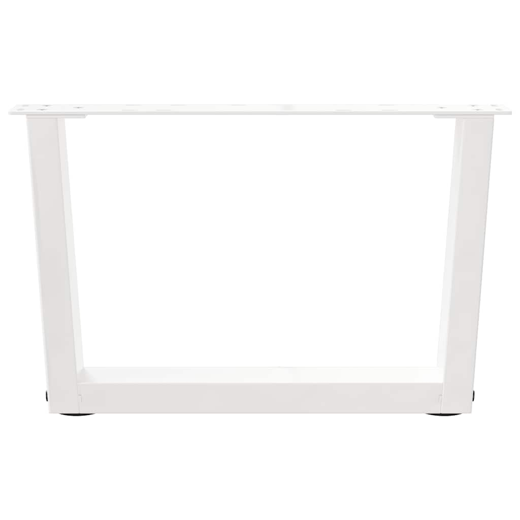 Pieds de table à manger forme V 2pcs blanc 60x(30-31,3)cm acier Pieds de table vidaXL