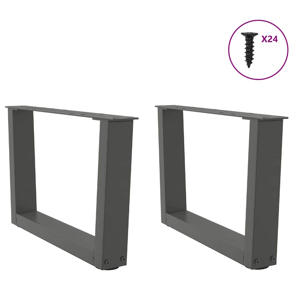 Pieds de table à manger forme V 2 pcs anthracite 60x(30-31,3)cm Pieds de table vidaXL