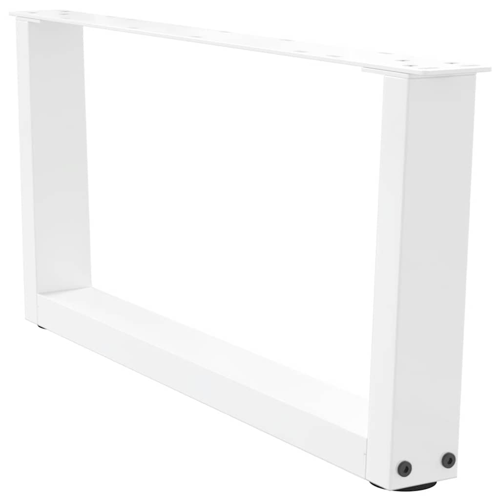 Pieds de table à manger forme V 2pcs blanc 70x(30-31,3)cm acier Pieds de table vidaXL